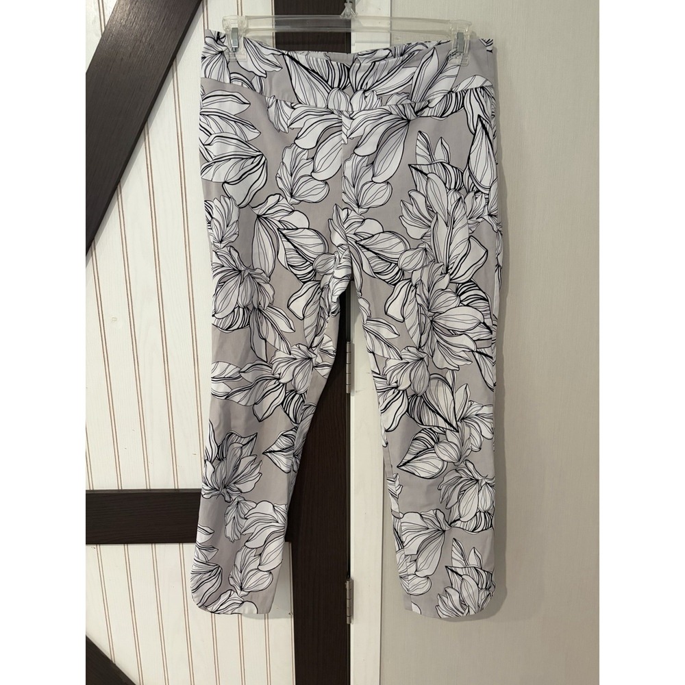 Soft Surroundings Floral Neutral Print Pull On Pants Stretchy Large